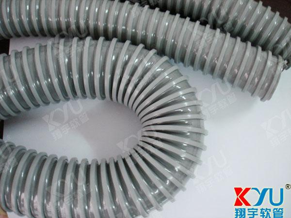 PVC灰色塑料增强软管PVC软管批发