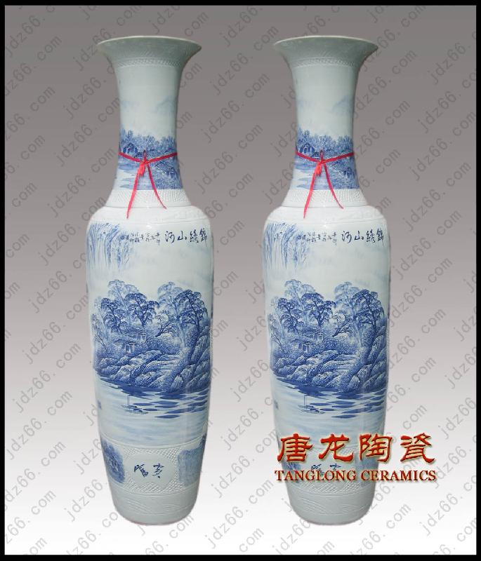 景德镇陶瓷厂家定做礼品陶瓷大花瓶批发