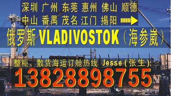 供应深圳广州到俄罗斯VLADIVOSTOK海参崴的国际海运物流公司