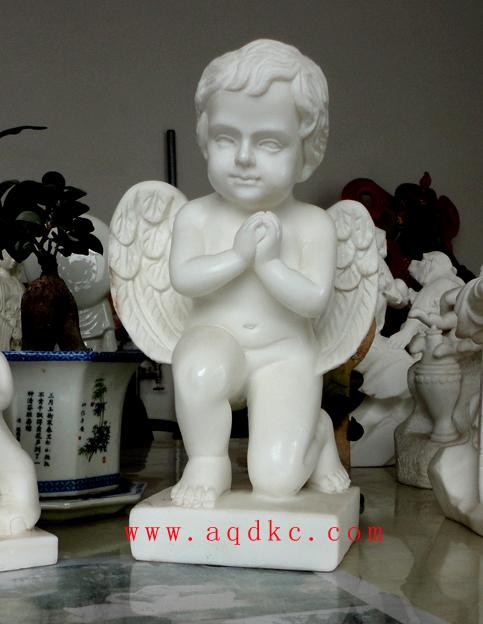 供应汉白玉天使雕塑石雕天使小天使图片
