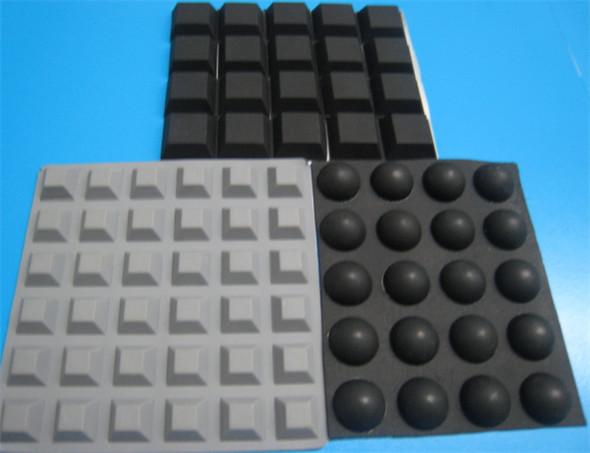 供应黑色硅胶脚垫与半球形橡胶垫厂家