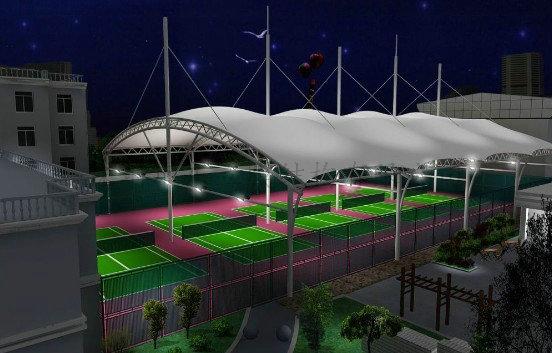供应网球球场膜结构/网球球场膜结构设计