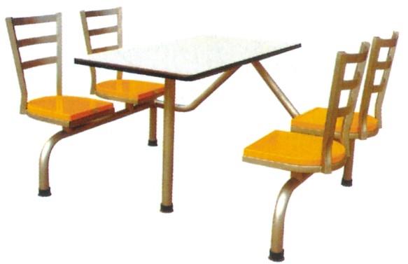 供应连体快餐桌椅图片A55，快餐桌椅，曲木餐桌椅，连体快餐桌椅