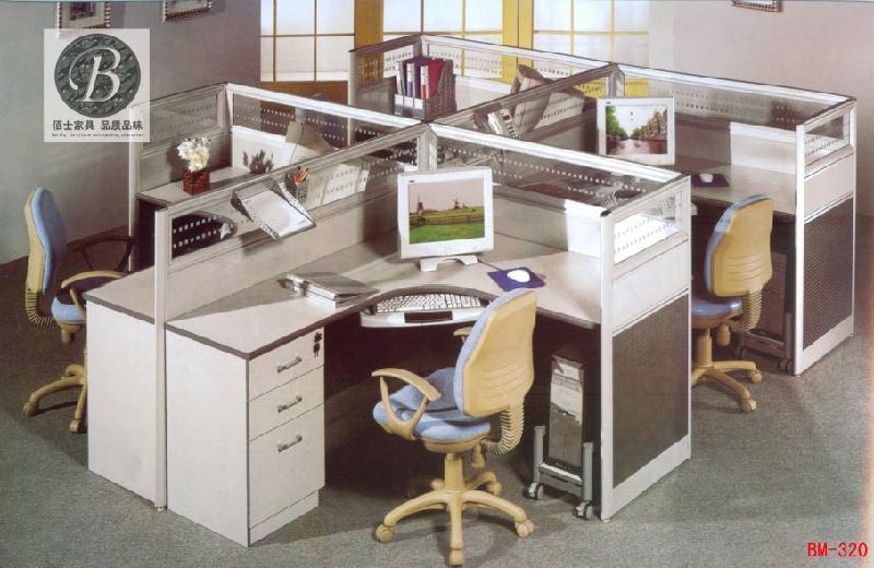 板式办公家具之屏风办公桌4032批发