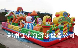 供应佳乐奇游乐设备大型充气玩具生产户外PVC蹦床厂家充气游泳池