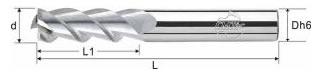 高导铝用型平头钨钢铣刀（3刃）高导铝用型平头钨钢铣刀3刃