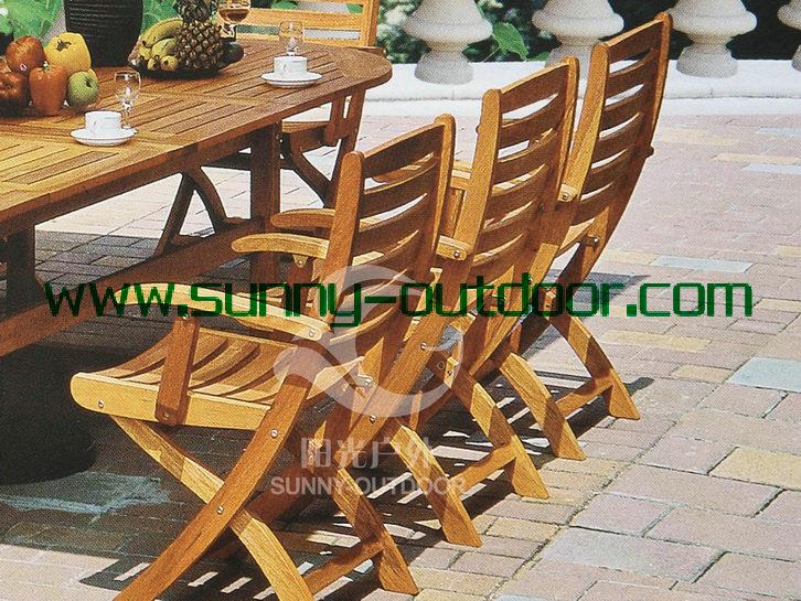 供应全新户外家具实木折叠餐桌椅、木桌子、折叠木凳子