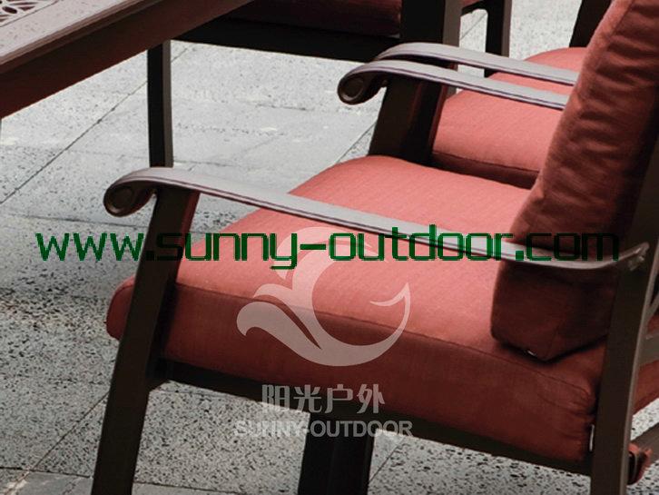 供应铸铝餐桌椅子、洽谈桌椅、长方铸铝桌、四脚铸铝凳