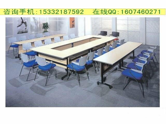 天津折叠培训桌，办公培训桌，天津钢木培训桌，定做条形桌