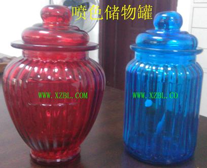 出口喷色喷漆玻璃储物罐生产厂报价批发