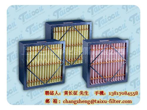 上海中效箱式空气过滤网（过滤器、过滤棉）法兰型中效过滤器