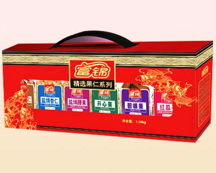 供应1.18KG富锦精选坚果礼盒，礼盒包装是您馈赠亲友最优选择！