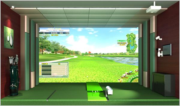 单屏模拟器/模拟高尔夫/室内高尔夫/高尔夫模拟器/高尔夫球场