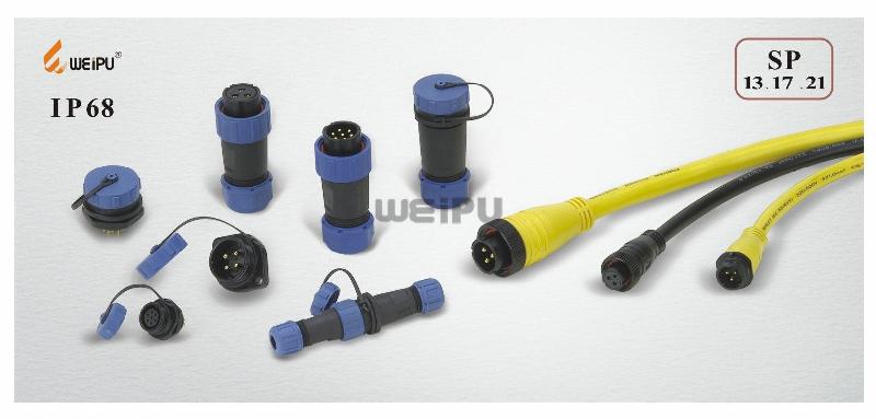供应威浦SP13系列带线连接器、防水连接器、防水仪表插头插座、威浦 插头价格、信号插头