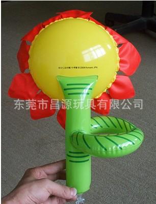 供应PVC充气广告玩具玫瑰花  充气太阳花 充气花棒图片