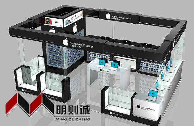 供应南京清凉山苏果苹果专柜设计与制作，苹果展示设计，展柜设计制作公司