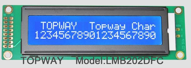 20x2字符点阵液晶显示模块LMB202D批发
