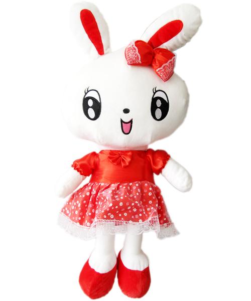 _兔子供货商_穿裙子 兔子 LOVE兔 毛绒玩具兔