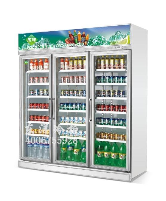 东洋三门饮料冷藏保鲜柜商用冷藏冷冻保鲜饮料柜图片