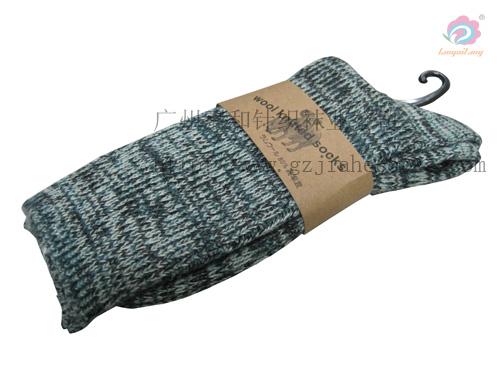 供应广东羊毛袜工厂保暖冬季花纱羊毛袜