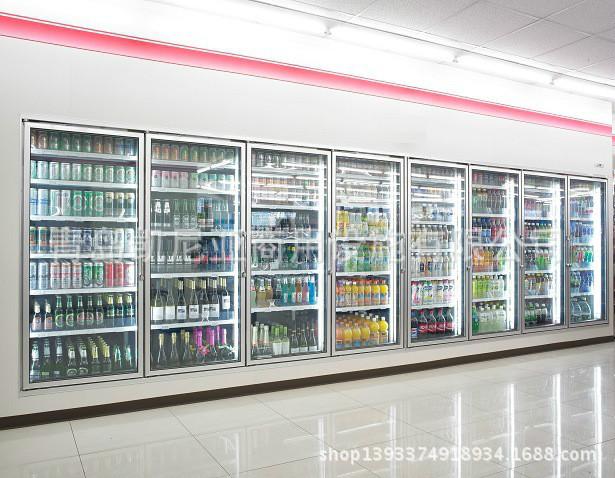 【厂家供应】雪泊尔铝合金六开门八开门后补式冷库-后补式饮料柜图片