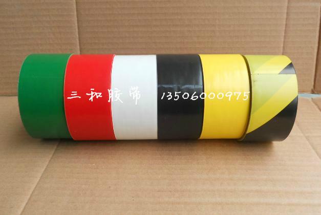 供应PVC绿白警示胶带斑马胶带地板胶标识贴地划线胶带