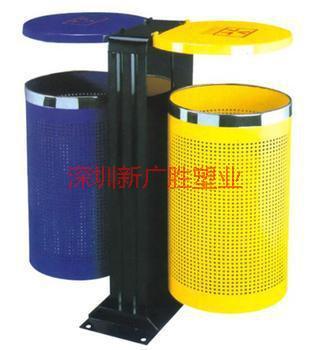 深圳分类垃圾桶玻璃钢双桶垃圾桶批发