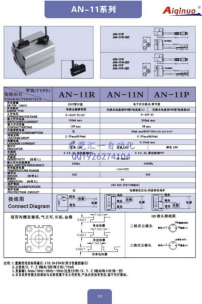 供应Aiqinuo品牌qnuo磁性开关AN-11R AN-11D