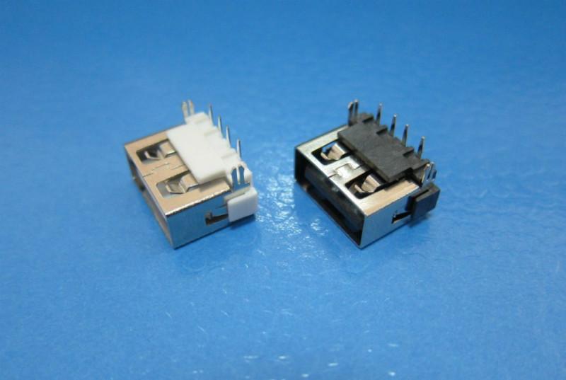 供应AF-90度短体USB-6.8H+两脚 插件 无卷边PBT-9T