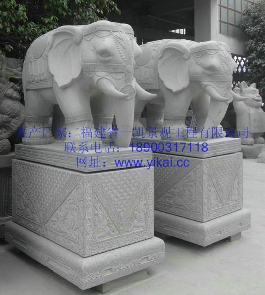 供应石材大象/汉白玉大象厂家/大象石雕供应商图片