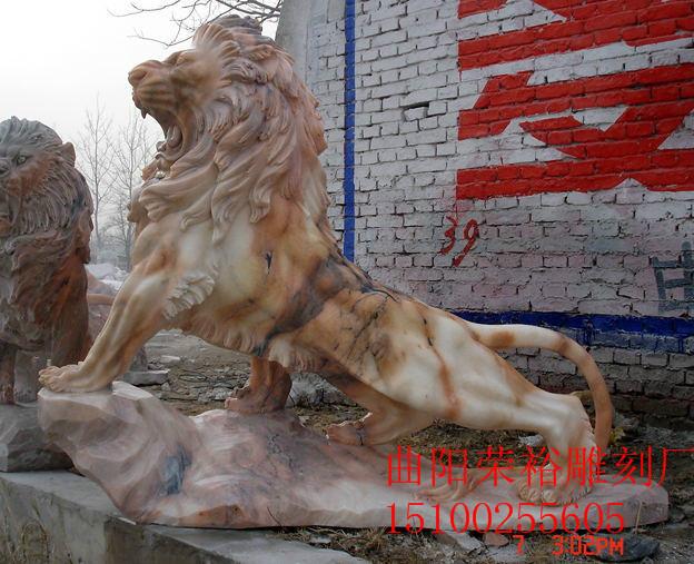 供应欧式石雕狮子哪里有卖，石雕走狮，欧式石雕狮子厂家定做批发图片