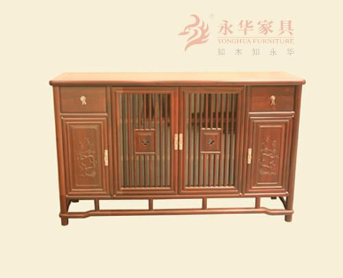 实木餐边柜“永华家具”古典中式餐边柜红木储物柜