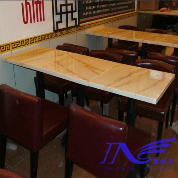供应餐厅家具大理石小型方桌深圳聚焦美家具大理石餐桌价格