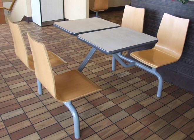 供应肯德基快餐桌曲木快餐桌椅 麦当劳快餐桌 弯木椅面快餐桌