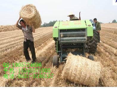供应山西省行走式圆捆打捆机，小麦秸秆自拾打捆机生产厂家图片