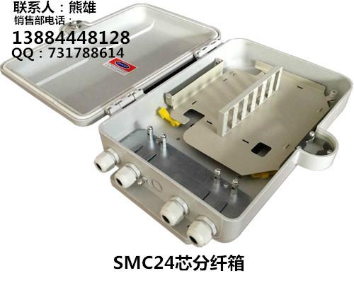 供应SMC光缆光纤分光箱 24芯光分纤箱 光分线盒