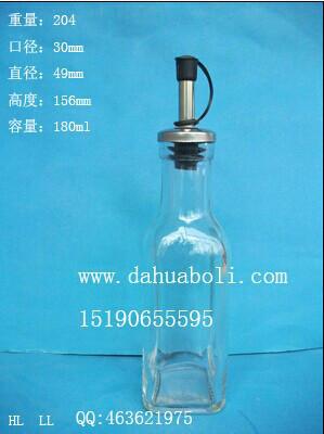 厂家直销180ml方形橄榄油玻璃瓶批发