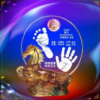 供应婴儿纪念上海做胎毛笔胎毛章手脚印图片