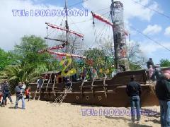 重庆一线地产大型木质海盗船施工方渝北区超大型攀爬玩具安装海盗船图