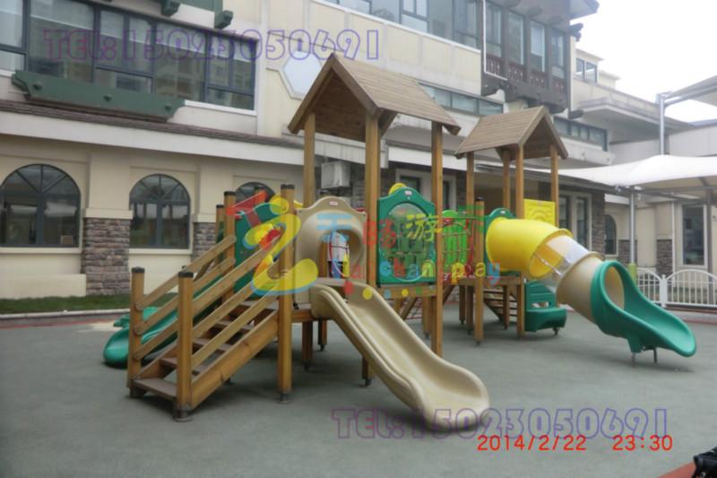 重庆一线地产指定玩具供应商,潼南县室外塑料组合滑梯玩具,重庆木质玩具