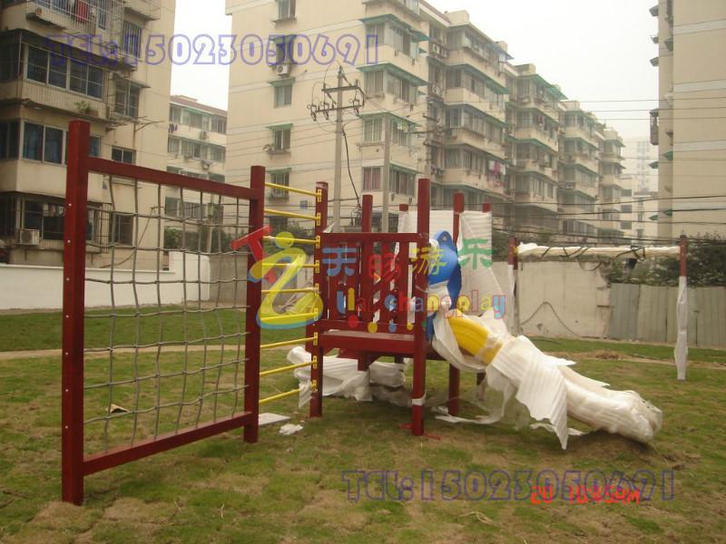 重庆大型木质玩具安装,双桥区木质绳网组合, 重庆沙坪坝区大型儿童玩具什么价图片