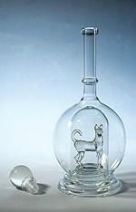 供应生肖工艺瓶定制，玻璃工艺酒瓶，艺术玻璃图片