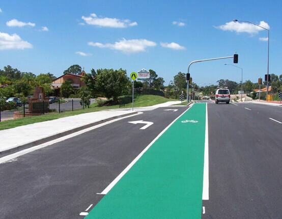 供应彩色防滑绿道步道地坪材料 自行车车道 健身绿道 步道