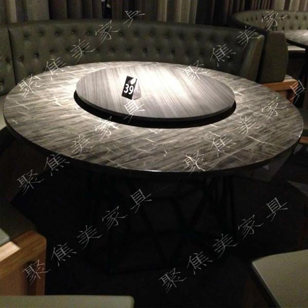 供应圆形餐桌 贴纸大理石圆形餐桌 深圳聚焦美家具来图定做