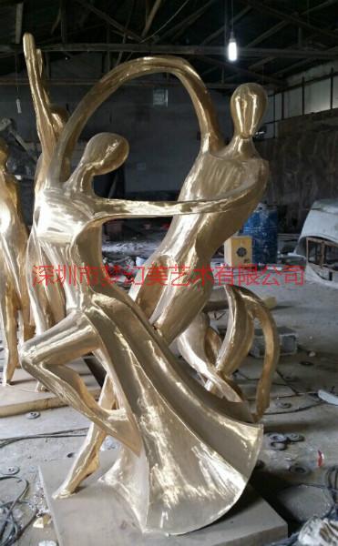 供应锻铜人物雕塑铜雕双人舞人物雕塑深圳厂家专业制作图片