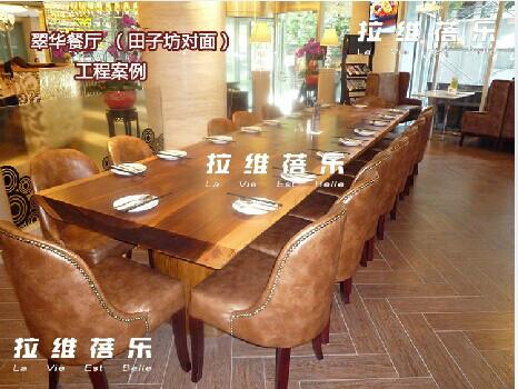 舟山咖啡厅定制实木长桌批发