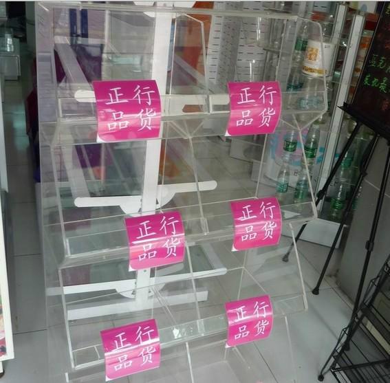 供应石家庄厂家直销透明斗柜化妆品超市