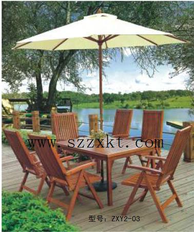 供应地产园林休闲带伞套桌椅 套桌椅适用范围