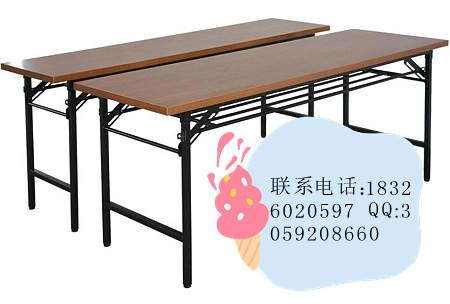 供应合肥优质折叠长条桌常规钢管双层桌厂家批发零售