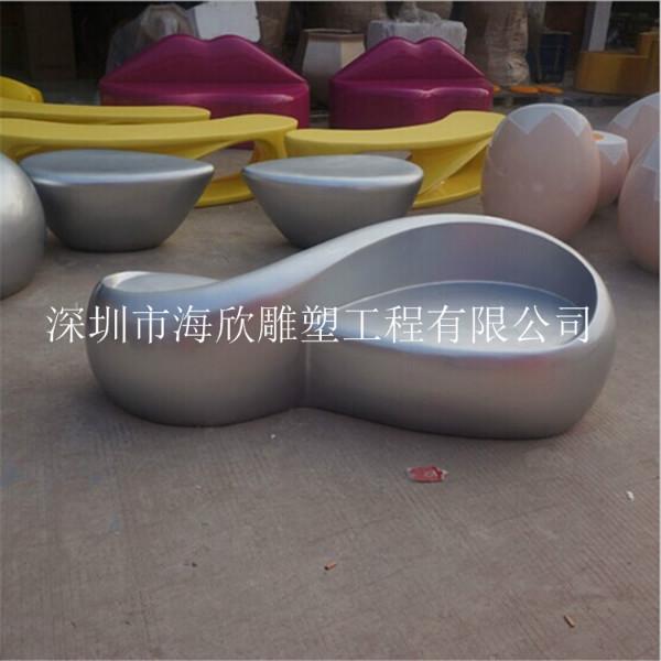 供应深圳玻璃钢造型创意座椅/玻璃钢商场公共区休息区休闲椅/广场休闲椅